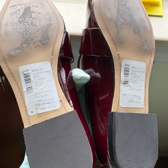 New Karl Lagerfeld Nelia Patent leather Loafers - Picture 5 of 9